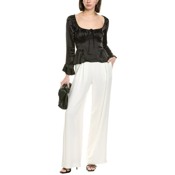 STAUD womens Toya Top, 2, Black