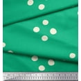 thumbnail image 3 of Soimoi Green Cotton Voile Fabric White Dots Print Fabric by the Yard 56 Inch Wide, 3 of 3
