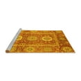 thumbnail image 2 of Ahgly Company Machine Washable Indoor Rectangle Abstract Yellow Modern Area Rugs, 8' x 12', 2 of 4