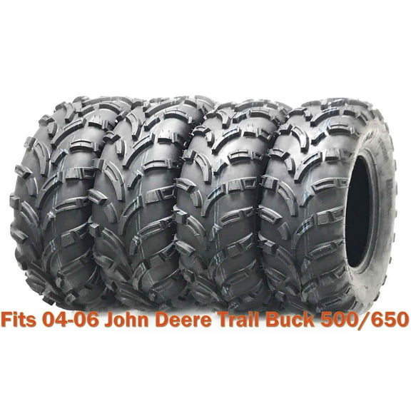 Set 4 WANDA ATV tires 25x8-12 & 25x11-12 fit 04-06 John Deere Trail Buck 500/650