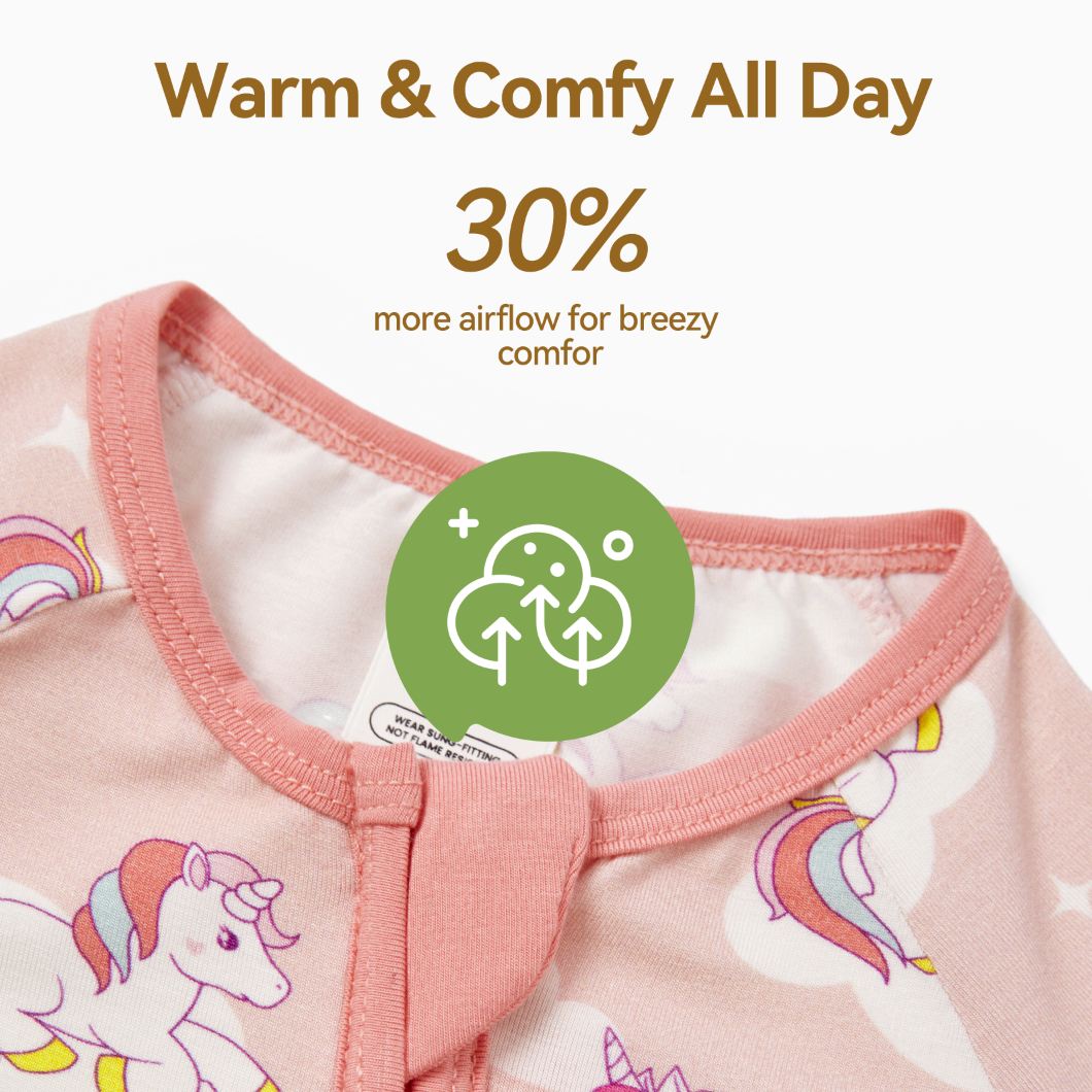 PatPat Baby Girl Bamboo Sleep N Play Pajamas 2-Pack photo 5
