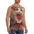 thumbnail image 2 of Balery Adorable Kitten In Kimono Camisetas sin mangas para hombre, absorbe la humedad y protege contra el mal olor.-3X-Large, 2 of 7