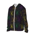 thumbnail image 2 of Rocae Mardi Gras Carnival Print Breathable Sun Protection Hoodie Quick-Dry Lightweight Long Sleeve Hoodie Unisex Running Sports Shirt X-Large, 2 of 9