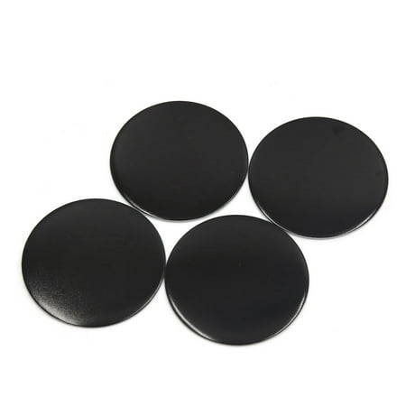 - 4Pcs Black Aluminium Alloy 65mm Dia Car Wheel Center Hub Cap Emblem Sticker