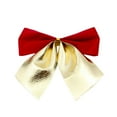 thumbnail image 2 of sruoe Christmas Tree Bows Ribbon, Christmas Tree Decorations Indoor, Xmas Tree Bowknot Ornaments, Wreath, Sequined Bow, Hanging Christmas Tree Topper for Wedding Holiday Party Decoration, Red, 2 of 7