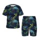 thumbnail image 1 of Fotbe Cartoon Dinosaur Pijama Estampada de 2 Piezas para Niños – Ropa de Dormir de Manga Corta Cómoda para Niños y Niñas, Camiseta y Shorts de Algodón-3X-Large, 1 of 6