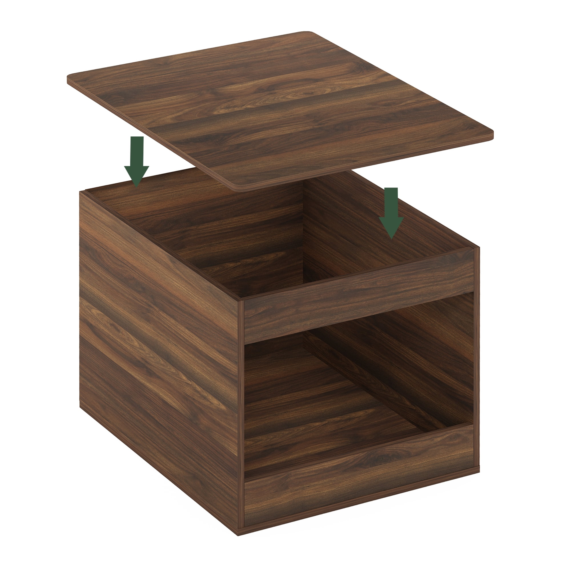 Furinno 20395CWN Peli Top Opening Litter Box Enclosure, Columbia Walnut