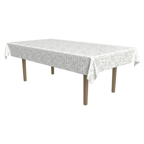 12 Pack Beistle Plastic Lace Rectangular Tablecover