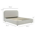 thumbnail image 6 of Queen Bed Frame with Headboard - Free Assembly, Boucle Color Upholstered Queen Size Beds - Sturdy Wood Platform Bedframe, Non-Slip and Noise-Free, Modern Style, Soft Rounded Corners, 6 of 9