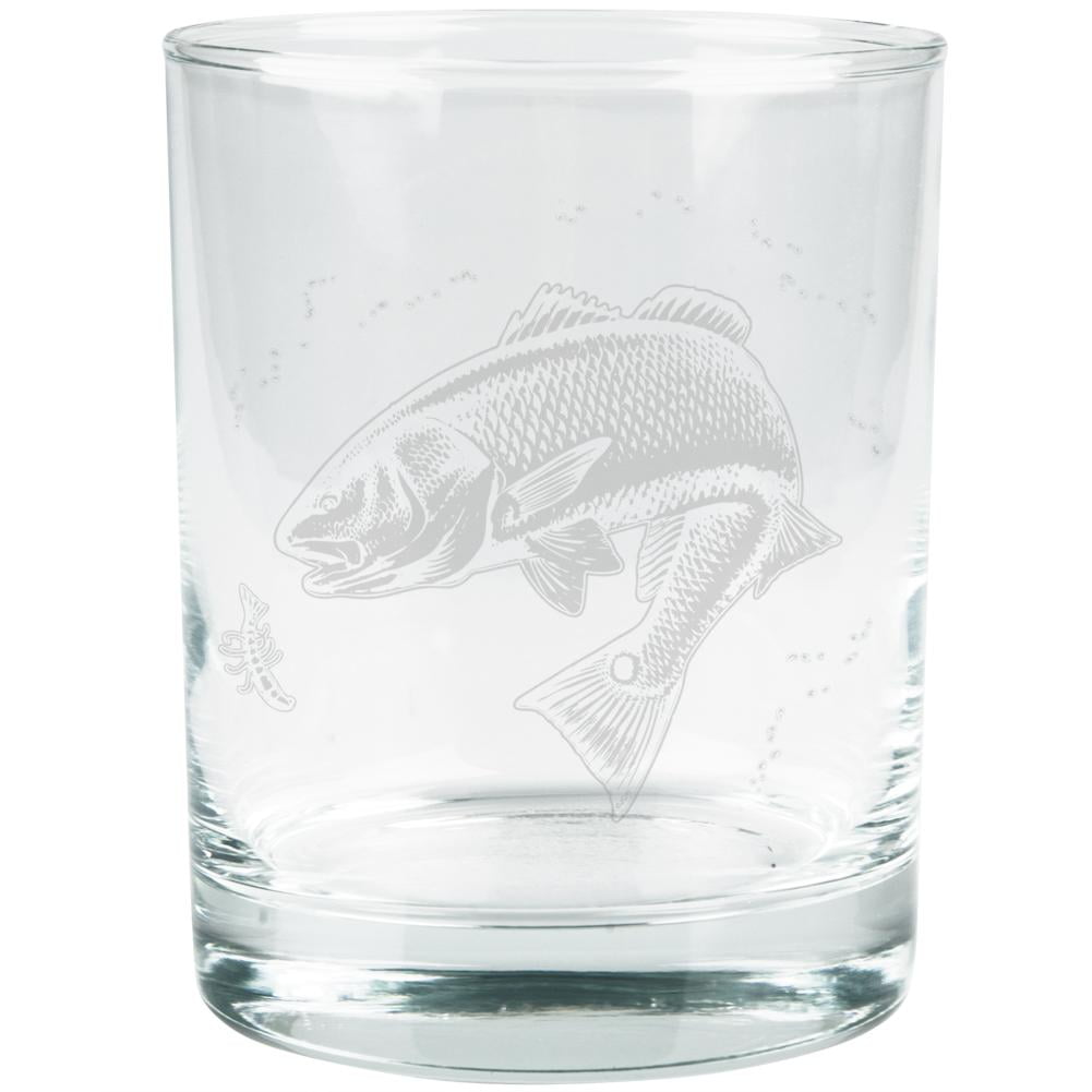 Redfish Red Drum Fish Etched Glass Tumbler Walmart Com Walmart Com