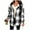 Black, variant on Fleece Liend Jackets for Women with Hood Casual Button Down Buffalo Plaid Flannel Shirts Fall Winter Fashion Shacket Coats