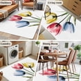 thumbnail image 6 of Colorful Tulips Area&nbsp;Rug 2.7x5ft Blue Red Yellow Floral Non-Slip&nbsp;Washable Square&nbsp;Rugs Soft Felt Indoor Floor Mat for Bedroom Kitchen Living Room Bathroom, 6 of 9