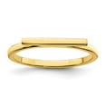 thumbnail image 4 of Sterling Silver Gold-tone Polished Bar Ring Size 6, 4 of 6