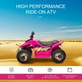 thumbnail image 4 of Aosom Kids Ride on ATV, 6V Battery Powered Quad Car for 18-36 Months, Pink, 4 of 10
