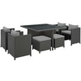 thumbnail image 5 of Modway Sojourn 9 Piece Outdoor Patio Sunbrella® Dining Set, Multiple Colors, 5 of 5