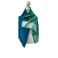 thumbnail image 2 of Smoke Grey and Blue Women's Modal scarves with Abstract Prints Summer Spring Accessory for Outdoor Events Casual Events, 2 of 3
