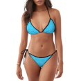 thumbnail image 1 of Disketp Sky Blue Glitter para Bañador de Dos Piezas para Mujer, Bikini Sexy Halter String, Conjunto de Bikini en Triángulo, 1 of 6