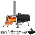 thumbnail image 2 of ABORON Multi-Fuel Pizza Oven Outdoor with 360°Auto Rotate, 13” Gas Propane & Wood Fired Pizza Maker, Portable Wood Pellet Pizza Oven for Xmas Gift, 2 of 8