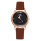 thumbnail image 1 of Reloj de pulsera con correa de PU para mujer a la moda, reloj con movimiento de cuarzo y esfera redonda (marrón), 1 of 3