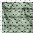 thumbnail image 3 of Soimoi Green Poly Georgette Fabric Crow Bird Print Fabric by the Yard 52 Inch Wide, 3 of 6