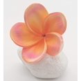 thumbnail image 3 of WOVTE Bunch of 10 PU real Touch Lifelike Artificial Plumeria frangipani Flower Bouquets Wedding Home Party Decoration (Plumeria-10 pcs, Pink&Orange), 3 of 4