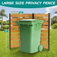 thumbnail image 4 of NAIZEA Air Conditioner Fence Outdoor Privacy Fence Screen, Pool Equipment Enclosure Fence Trash Can Enclosure Metal Stake Wood Fence Panels for Outside 48" W x 48" H, 2 Panels, 4 of 12