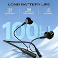 thumbnail image 6 of Neckband Bluetooth 6.0 Headphones,IPX7 Waterproof with Stereo Deep Bass, 100Hrs Playtime with Noise Cancellinging,Wireless Earphones for Workout/Sports, Black, 6 of 7