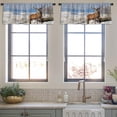 thumbnail image 3 of LALILO Kitchen Curtain Valance Scottish Red Deer Stag Standing Rod Pocket Window Curtain 52"x 18" Set of 2, 3 of 5