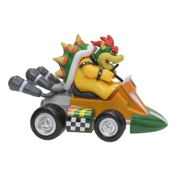 Chiue Super Mario Pull Back Car 4" Mini Bowser Koopa Racer Action