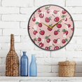 thumbnail image 3 of Yayeee Wall Clock Battery Operated 9.5" Silent Quartz Non-Ticking for Living Room Decor, Cherries Pattern, 3 of 8