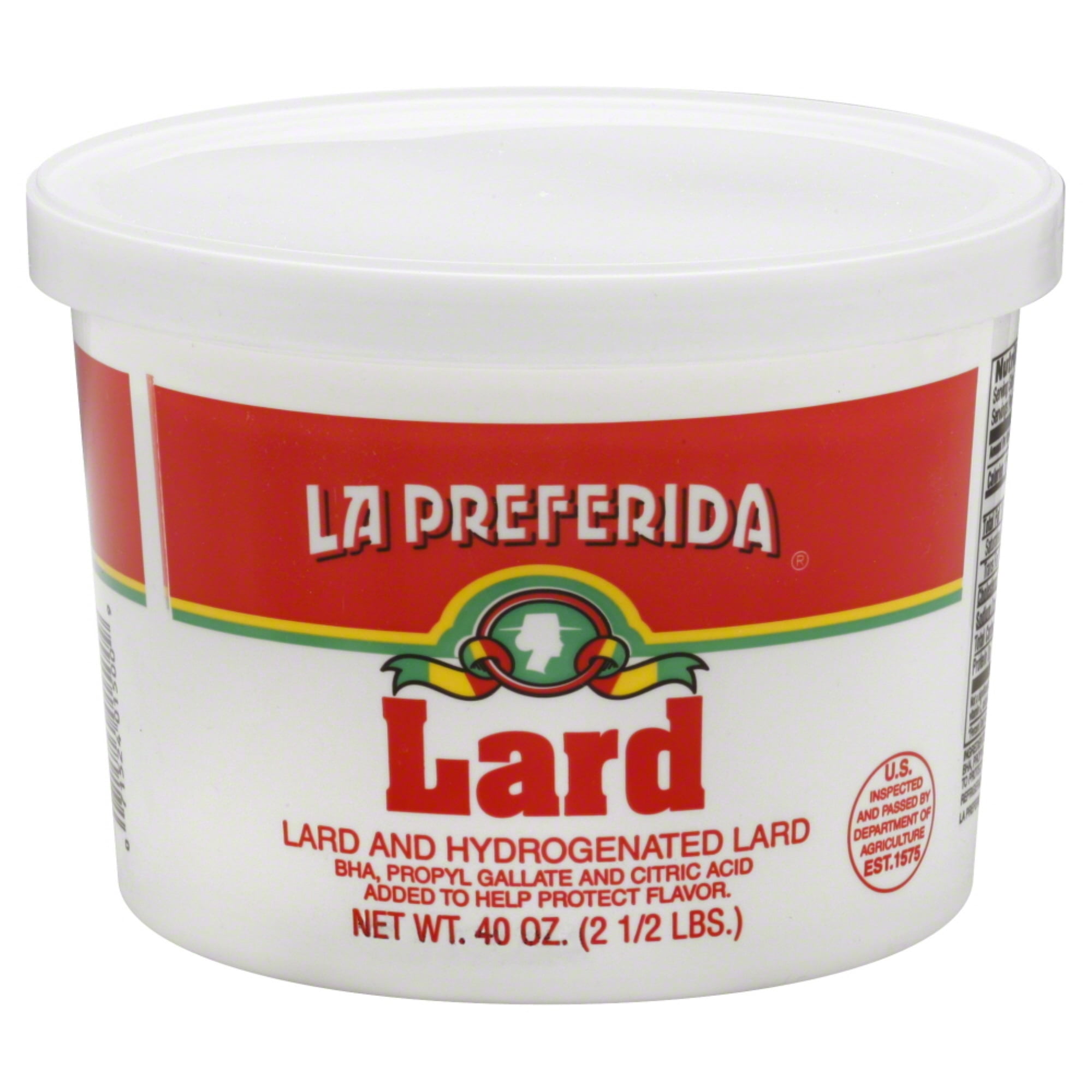 LA PREFERIDA, LARD, 2.5 LB, (Pack of 12)