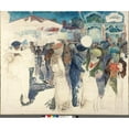 thumbnail image 2 of Henry Ericsson 23x20 Black Ornate Framed Double Matted Museum Art Print Titled: Tivoli, 2 of 5