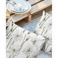 thumbnail image 3 of Outdoor Waterproof Pillow Covers Pack of 2, Summer Flowers Vintage White Gardenia Farm Decorative Throw Pillowcases Cushion Covers for Garden Patio Tent Sofa Couch, 26x26 inch, 3 of 8