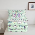 thumbnail image 5 of Manfei Pastel Unicorn Twin Comforter Sets,Girls Personalized Letter A Bedding Set,Light Green Multicolor,Polkadot Reversible,2pcs,1 Comforter and 1 Pillowcase, 5 of 8