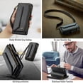 thumbnail image 5 of Compatible with Samsung Galaxy A56 5G Wallet Case, 10 Card Slots & 1 Zipper Coin Pocket & 1 Cash Slot & 1 Cash Pocket & Lanyard & Crossbody Strap & Kickstand & RFID Blocking Phone Case, Black, 5 of 10