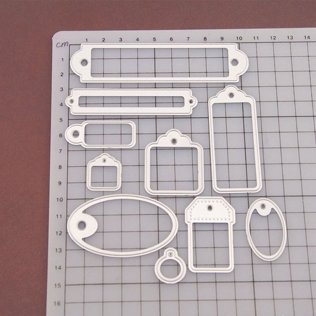 10pcs Embossing Moulds Carbon Steel Photo Frame Molds Smooth Sturdy Album Craft Making Moulds Langgg