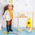 thumbnail image 5 of 11 Pcs Doll Garment Rack with Wooden Dolls Clothes Hanger 11.8 Inches Doll Closet Mini Doll Clothes Hangers Doll Wardrobe Furniture Accessories for Dollhouse Supplies, 5 of 7