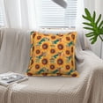 thumbnail image 6 of Faux Leather Throw Pillow Covers, Beautiful Bohemian Sunflower Decorative Pillow Covers for Couch Sofa Bed Living Room Home Garden, Pillow Cases with Invisible Zipper, 6 of 6
