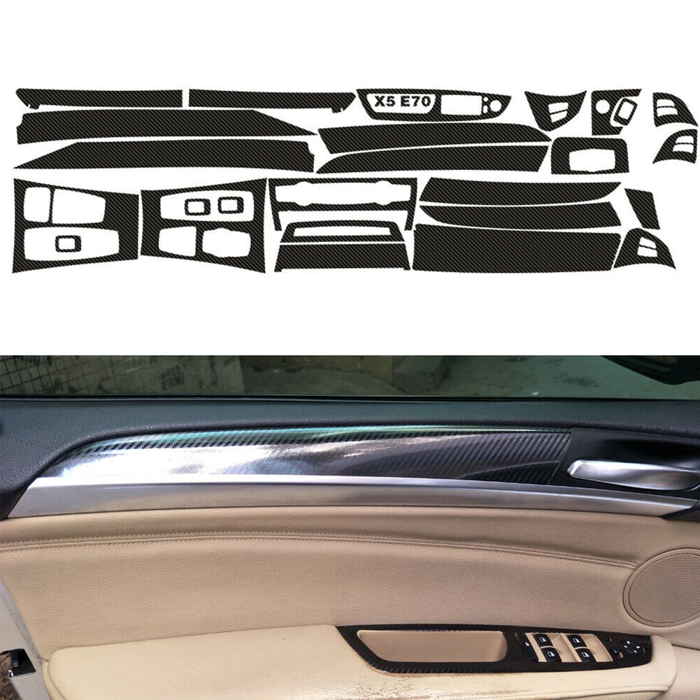 FALYEE For BMW X5 E70 2007-2013 3D Carbon Fiber Pattern Interior DIY Trim  Decals 