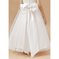 thumbnail image 4 of Floor length Flower Girl Dress Scoop Neck Tulle Lace Princess Pageant Dress Birthday Party Dress for Girls Elegant Floral Design Special OccasionWhite 12 -13 Years, 4 of 10