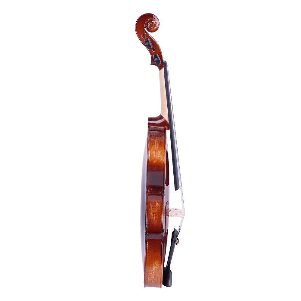 Tcbosik 4/4 Solid Wood Violin Set with Electronic Tuner, Case, Bow and Rosin, Fiddle Beginner Kit with Strings and Shoulder Rest for Starter, Dark Goldenrod