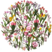 80 Pieces Natural Vintage Flower Stickers, Self-Adhesive Transparent Flower Decals for Scrapbooking Supplies, Waterproof Nature Floral Clear Stickers for Adult Card Making Letters DIY