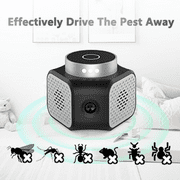 Cadorabo  Ultrasonic Pest Repeller, Indoor Mouse Repellent for Mice, Mosquito, Rodent, Rat, Ant, Bug, Squirrel, Electronic Plug in Mice Repellent, Pest Control for House, Basement, Attic (Silver BLACK