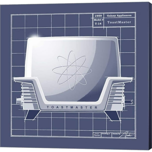Metaverse Larry Hunter 'Galaxy Toaster Blueprint' Canvas Art