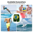 thumbnail image 6 of Mens Swim Trunks Brazilian Flag Quick Dry Board Shorts with Compression Liner, 6 of 6