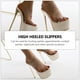 thumbnail image 5 of BRIGHTFUFU 1 par moda sandalias de tacón súper altas plataformas impermeables zapatillas de talón alto, 5 of 7