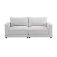 thumbnail image 2 of 81" Soft Fabric Small Loveseat Couch, 2 Seater Sofa with Sturdy Wooden Legs, Comfortable Loveseat with High-Density Foam for Living Room, Beige, 2 of 6