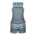 thumbnail image 5 of Tankini Swimsuits for Women Two Piece Bathing Suit with Shorts Summer Casual Loose Athletic Swimwear Dark Gray M Clearance, 5 of 8