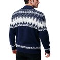 thumbnail image 3 of Wutalume Men's Fashion Casual Solid Color Long Sleeve Knitted Cardigan, Soft and Breathable Fabric,Ideal for Office, Casual Outings and Seasonal Transition Wear,Dark Blue 2XL, 3 of 3