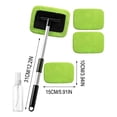 thumbnail image 2 of Inside Windshield Cleaning Tool, Car Windshield Cleaner Tool, Car Cleaning Kit, 180° Extendable Windscreen Demister Brush With 4 Reusable Pads For SUV RV Truck, 2 of 6